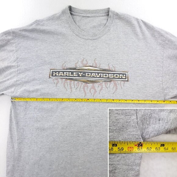 Harley Davidson Omaha Nebraska T-Shirt Long Sleeve Holstein's Distress Men's 2XL - Picture 7 of 13